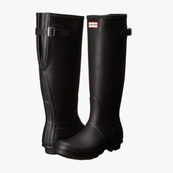 Hunter Shoes Hunter Boots Adjustable Back Matte Black Womens Size 9